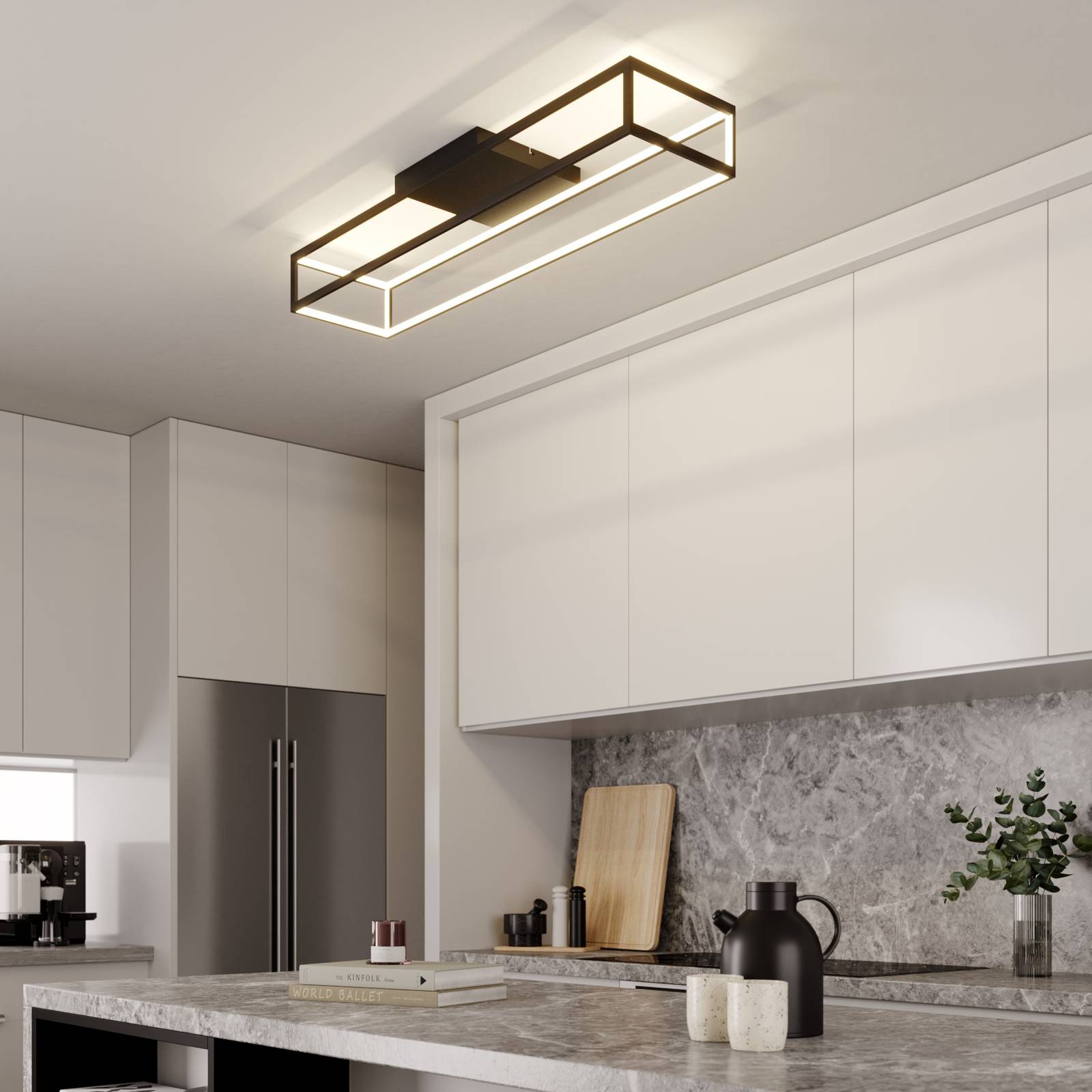 Lucande Byrana LED-taklampa, rektangulär