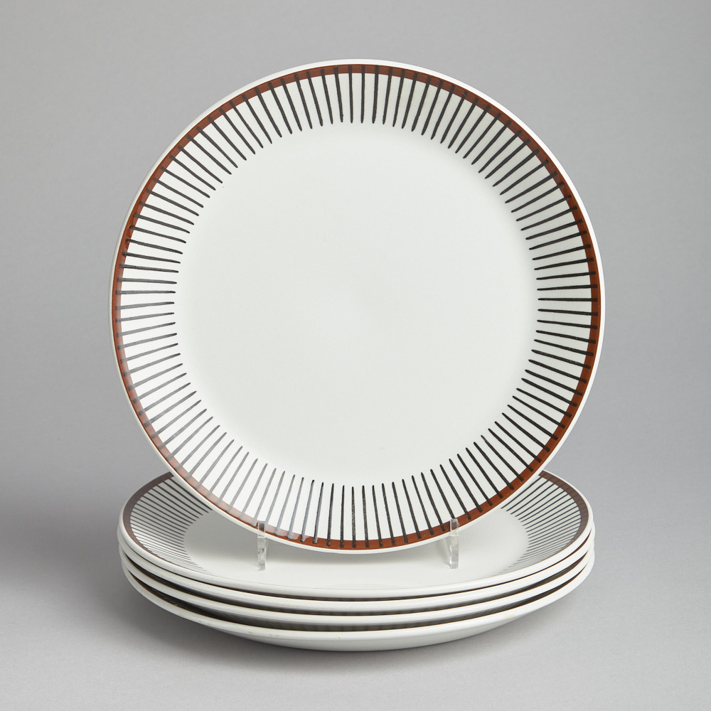 Gustavsberg - SÅLD "Spisa Ribb" Tallrikar 25 cm 5 st