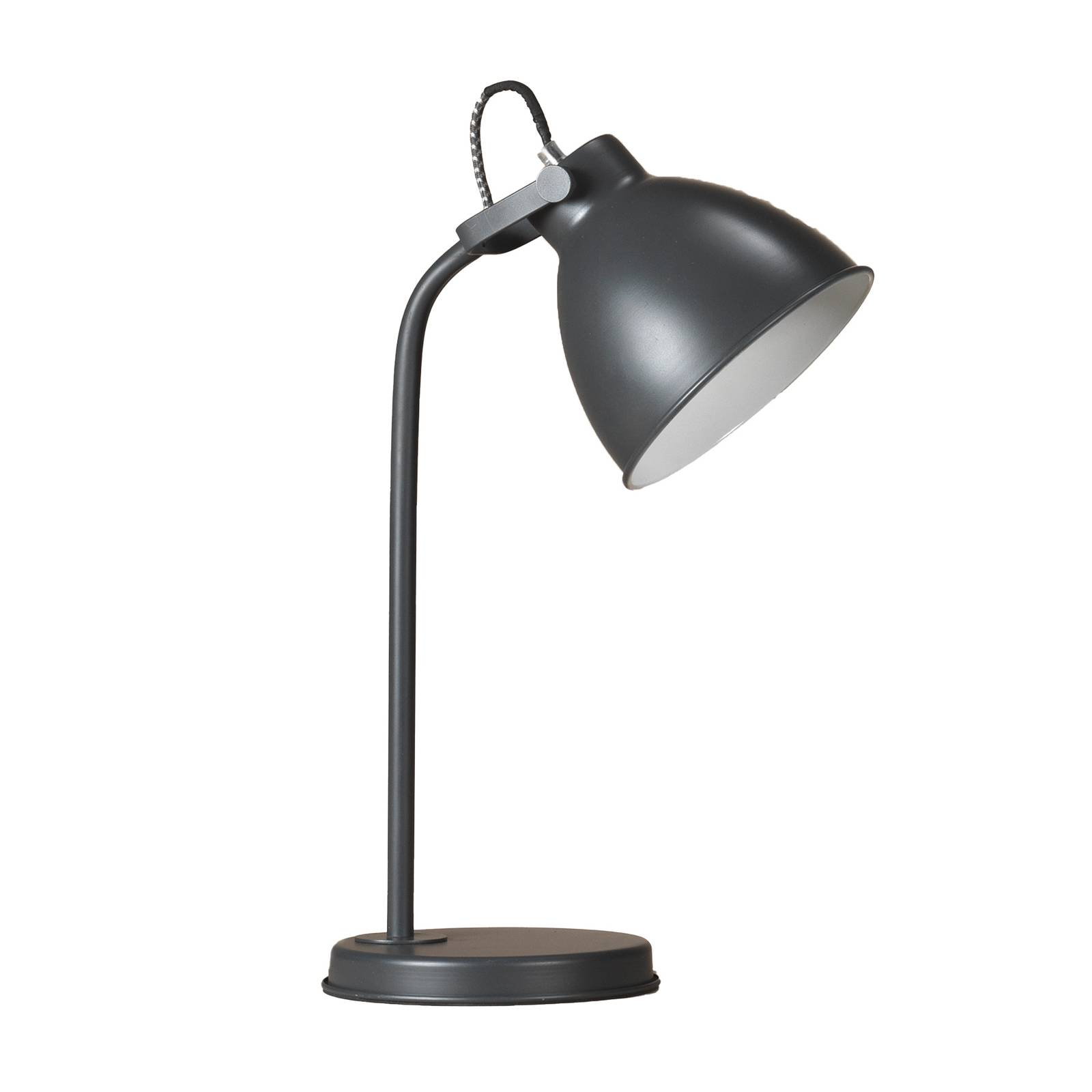 Bordslampa Oslo av grålackerad metall