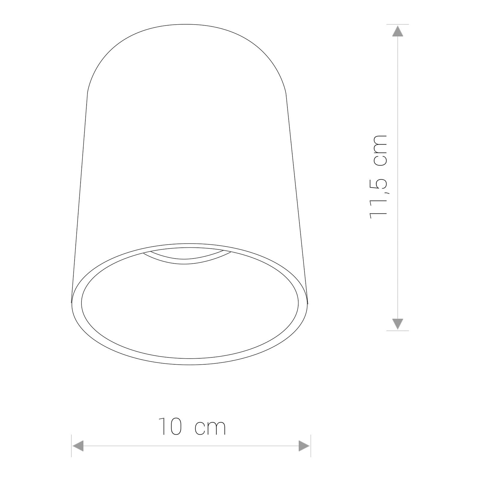 Takspotlight Eye Tone i cylinderform svart