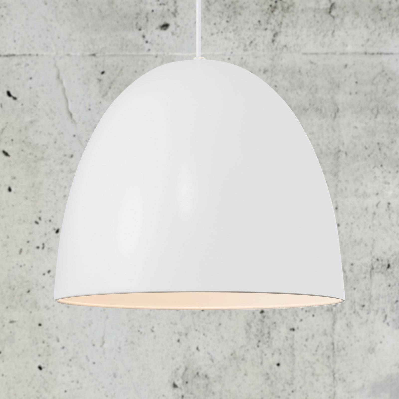 Pendellampa Alexander med metallskärm, vit