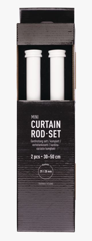 Mini gardinstång 2-pack vit