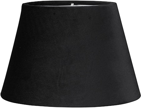 Lampskärm Oval Sammet Svart