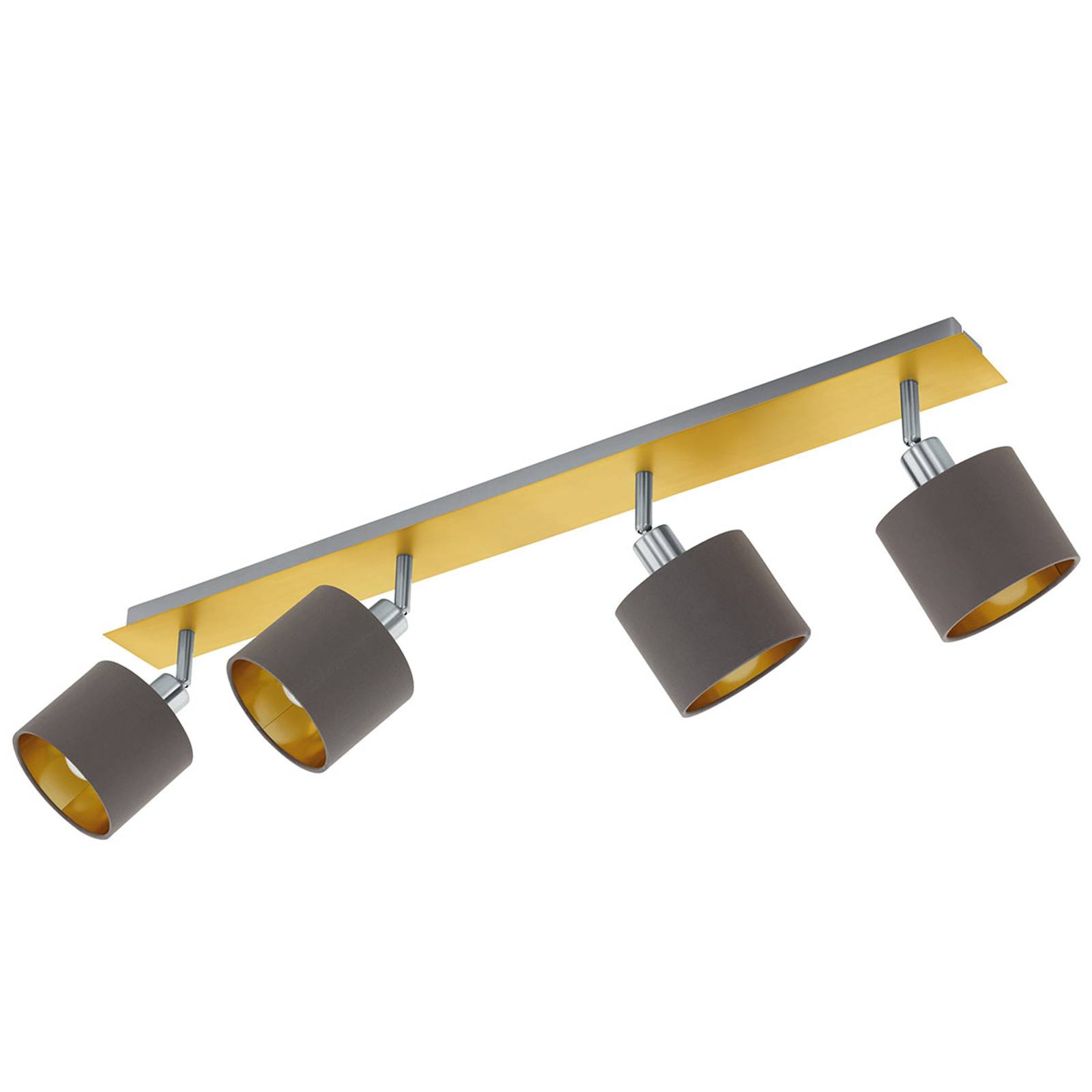 Taklampa Valbiano cappuccino/guld 4 lampor