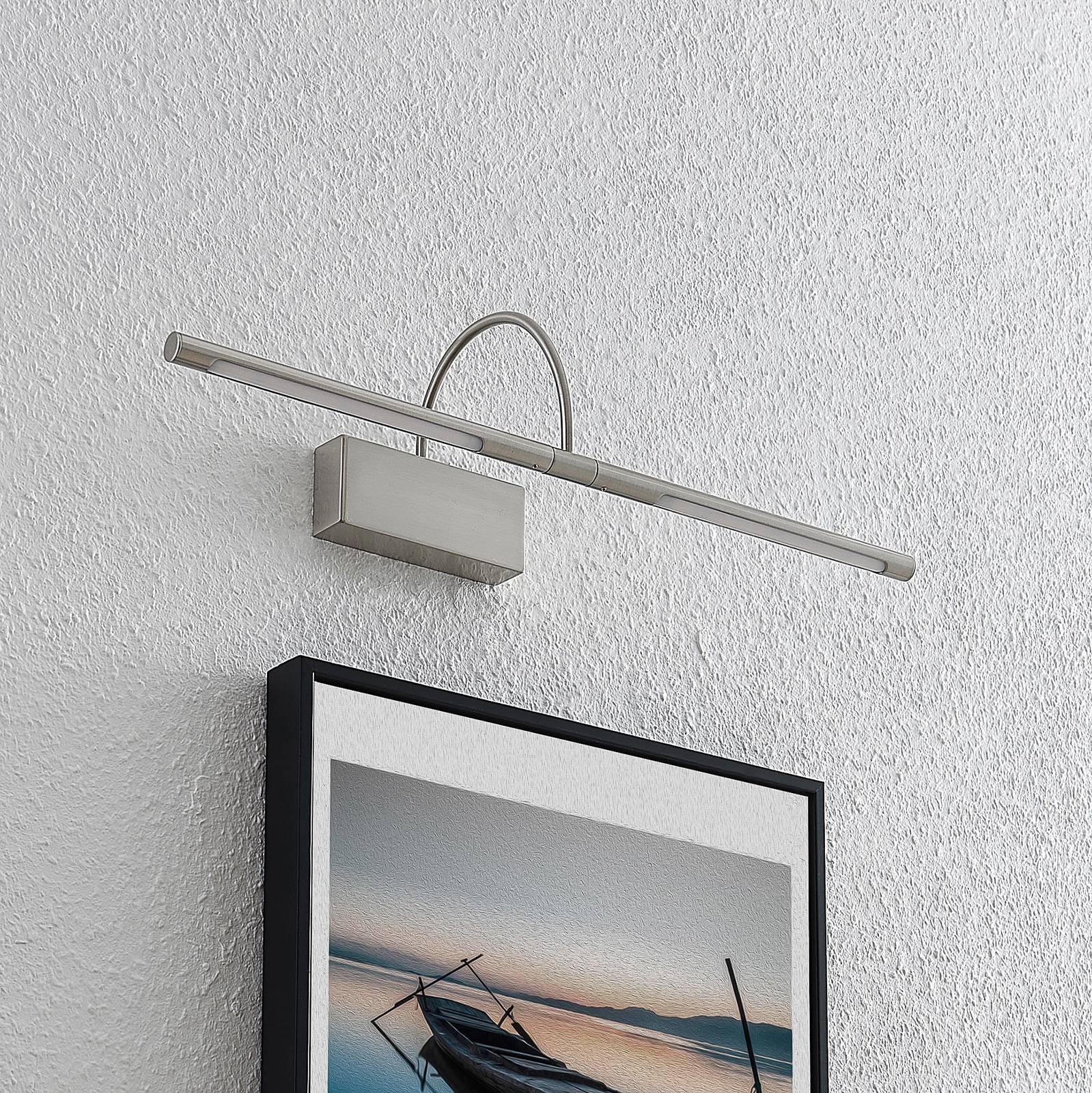 Lucande Fehmke LED-tavelbelysning satinerad nickel