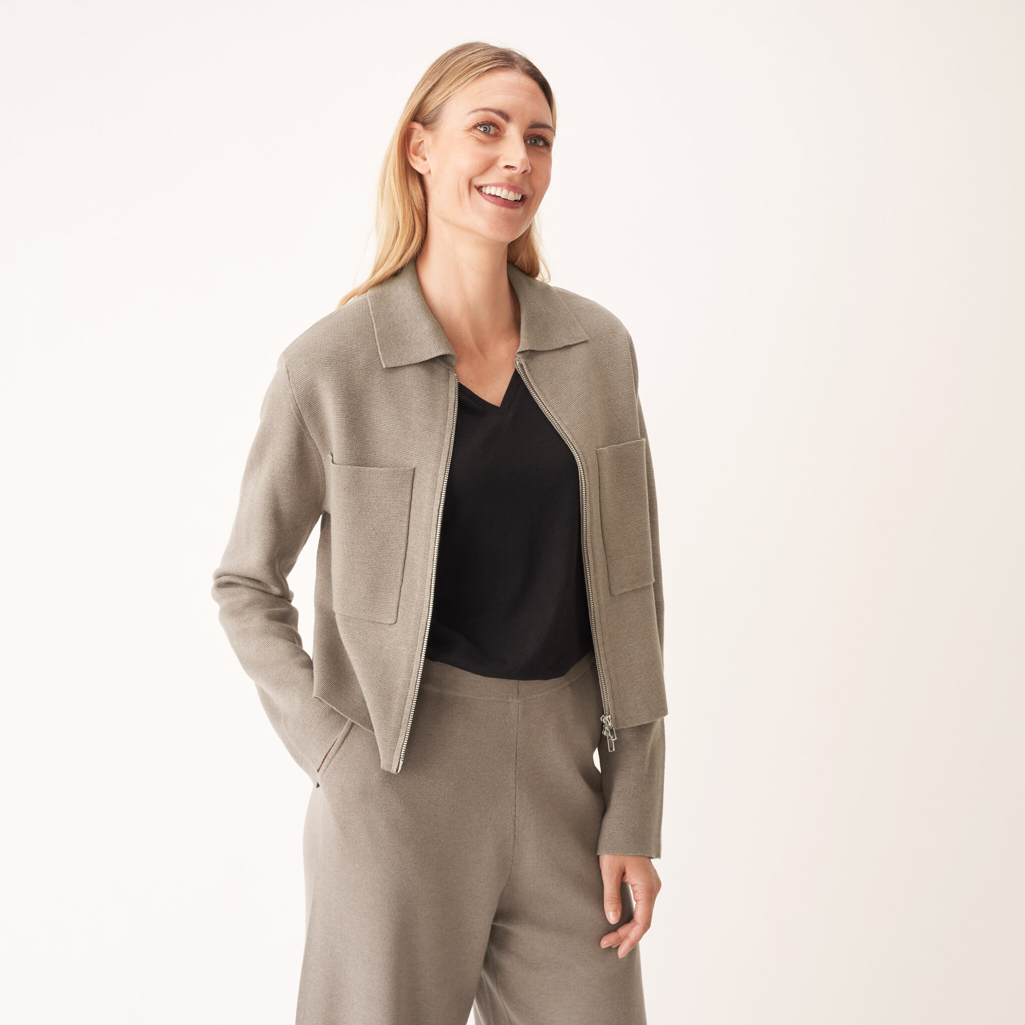 Kort stickad cardigan