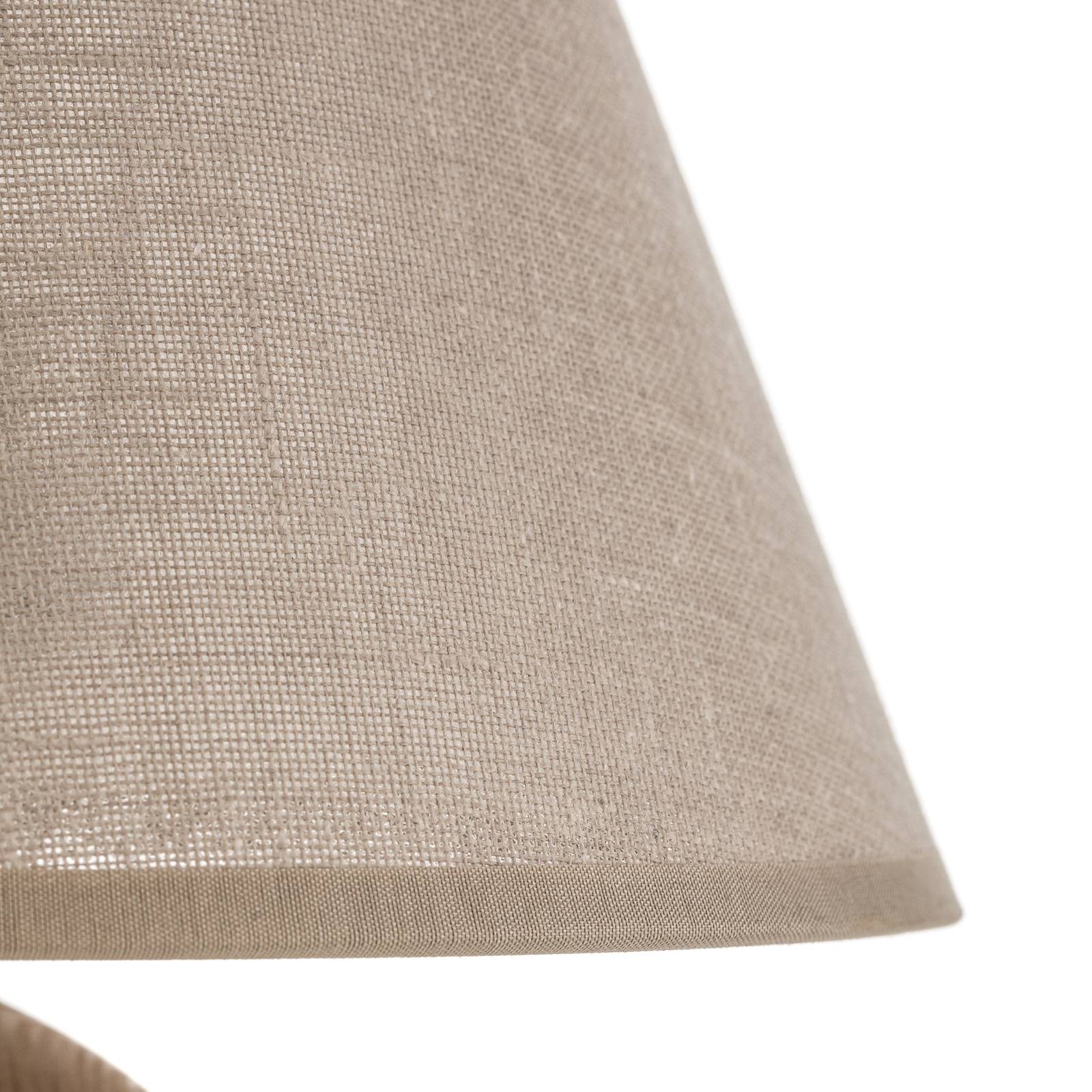 Bordslampa Gill, trä natur/skärm beige