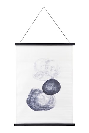 Väggdekoration Rock 50x70 cm Vit/svart