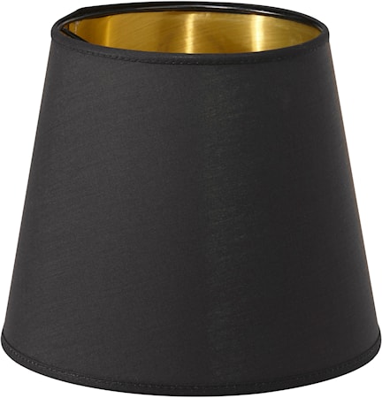 Queen Lampskärm Svart/Guld 12cm