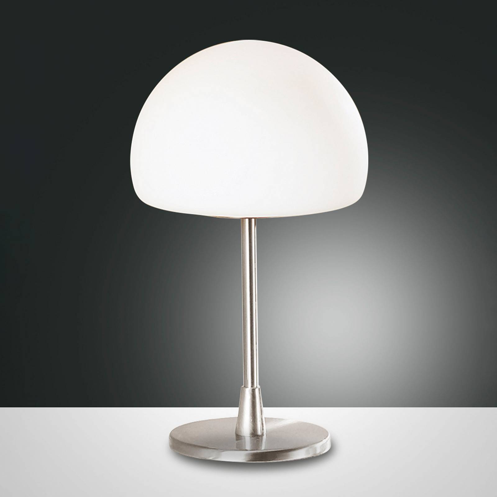 LED-bordslampa Gaia med touchdimmer, krom