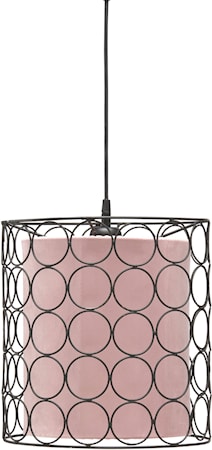Taklampa Ring Svart/Rosa