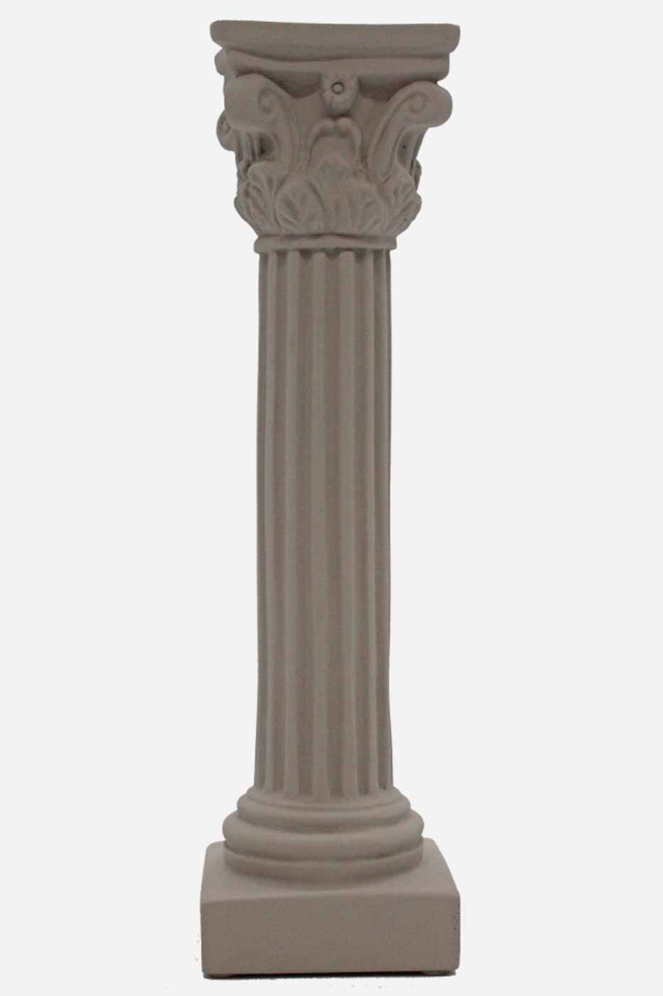 Ljusstake kolonn Asklepios 21 cm grå