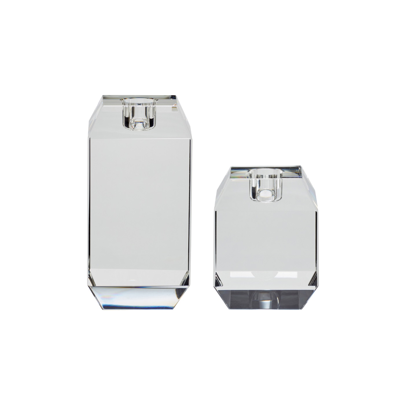 Ljusstake glas 2-set, Hubsch