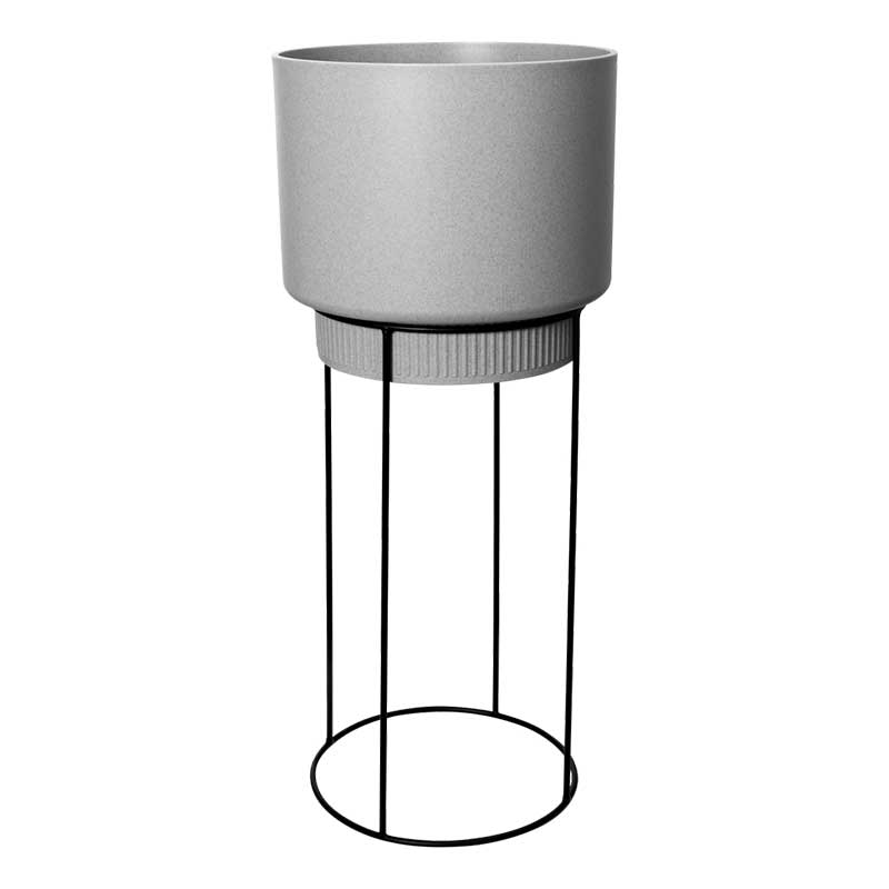 Kruka Studio med ställning 30 cm, grå