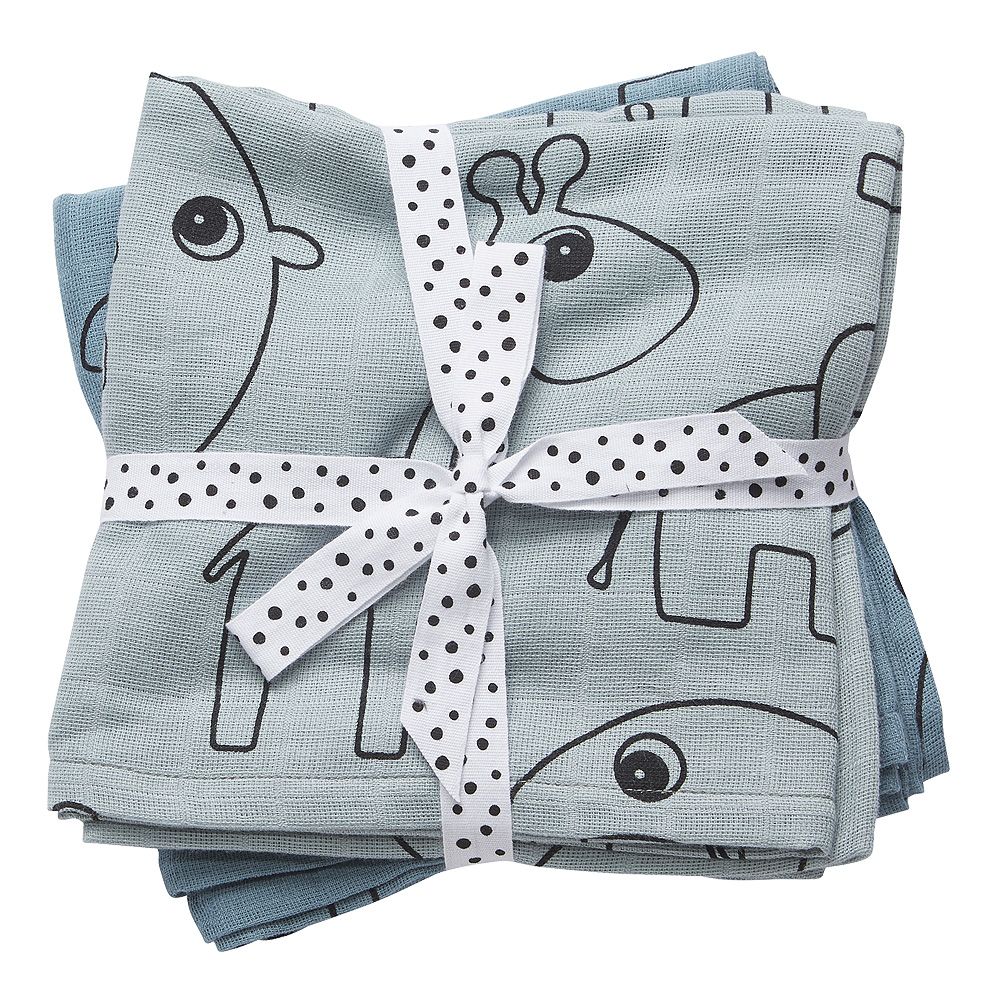 Done By Deer - Meet & Eat Filt Contour 2-pack Blå