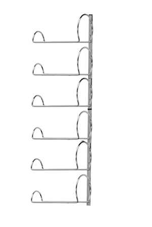 Pisa Wall Wine Rack 6 flaskor krom höger
