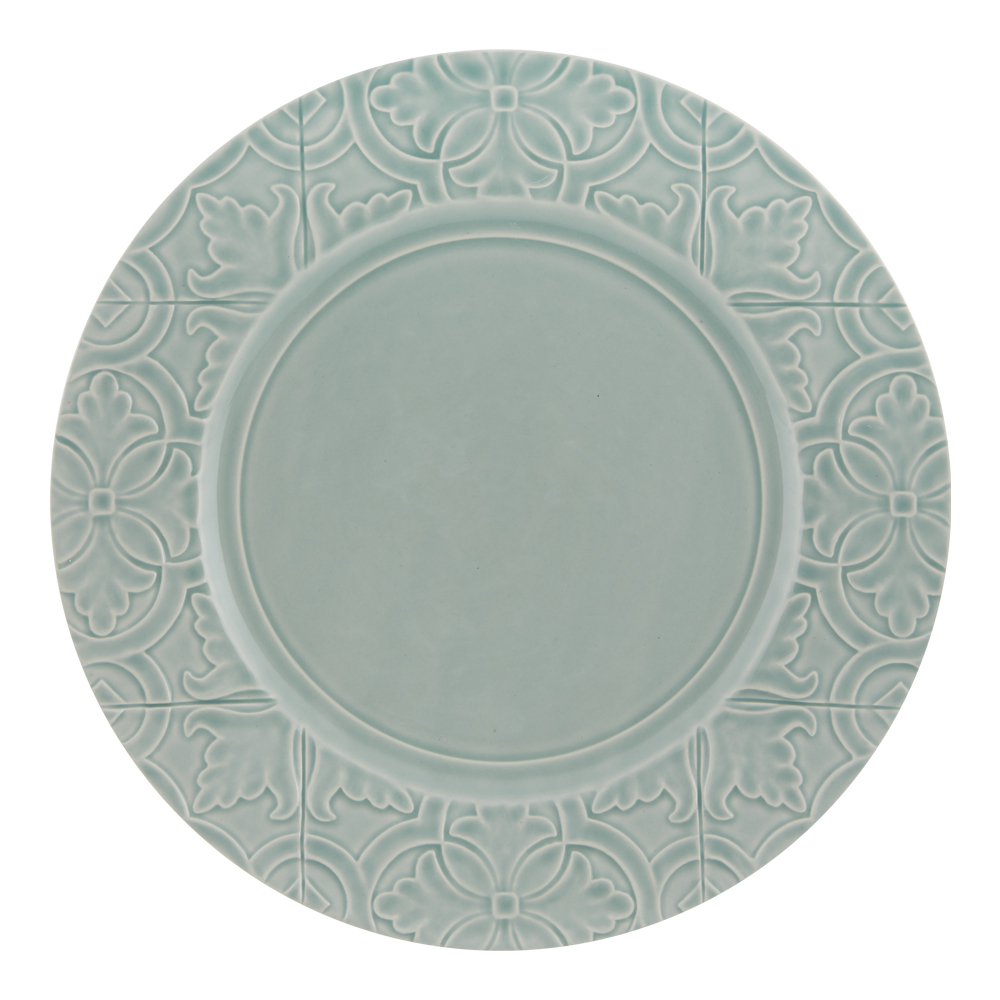 Bordallo Pinheiro - Rua Nova Tallrik flat 28 cm Aqua
