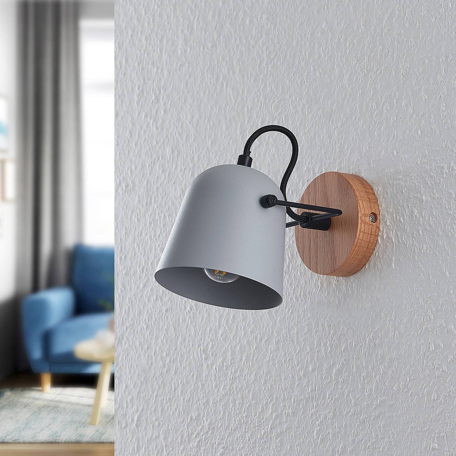 Lindby Adalin vägglampa, grå