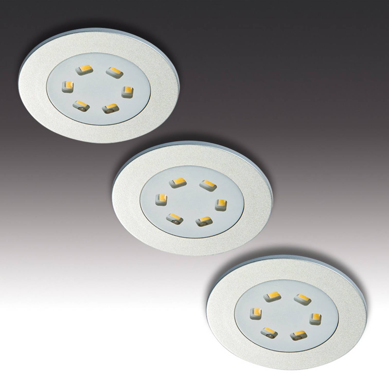 3dels-set LED-inbyggnadslampa R 55