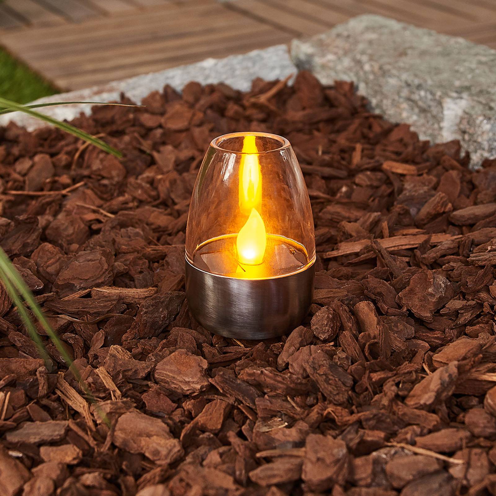 Dekorativ LED-solar-bordslampa Pedas, 10 stycken