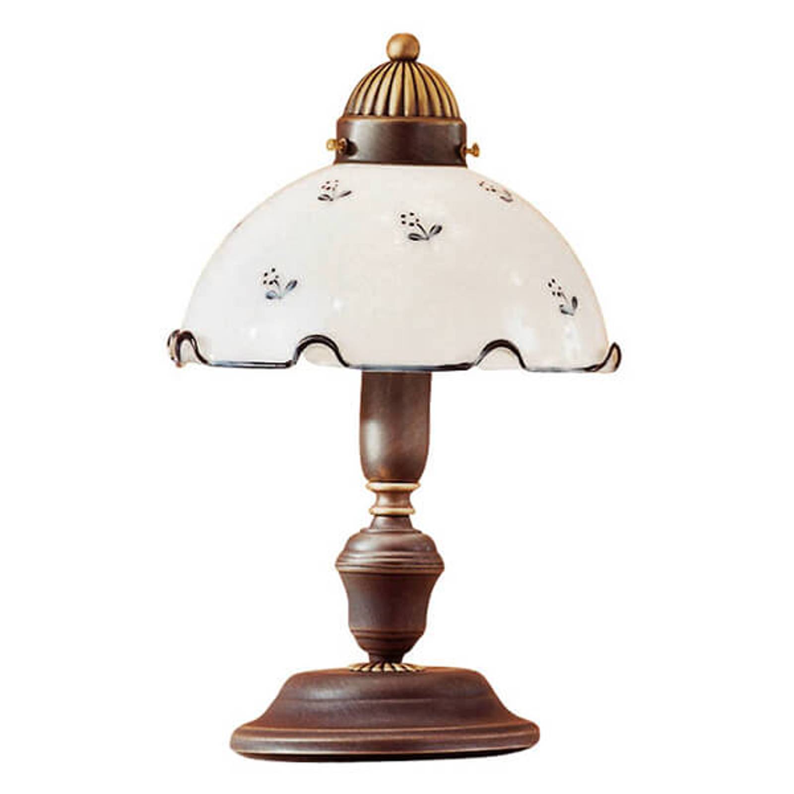Vitblå, dekorativ bordslampa Nonna
