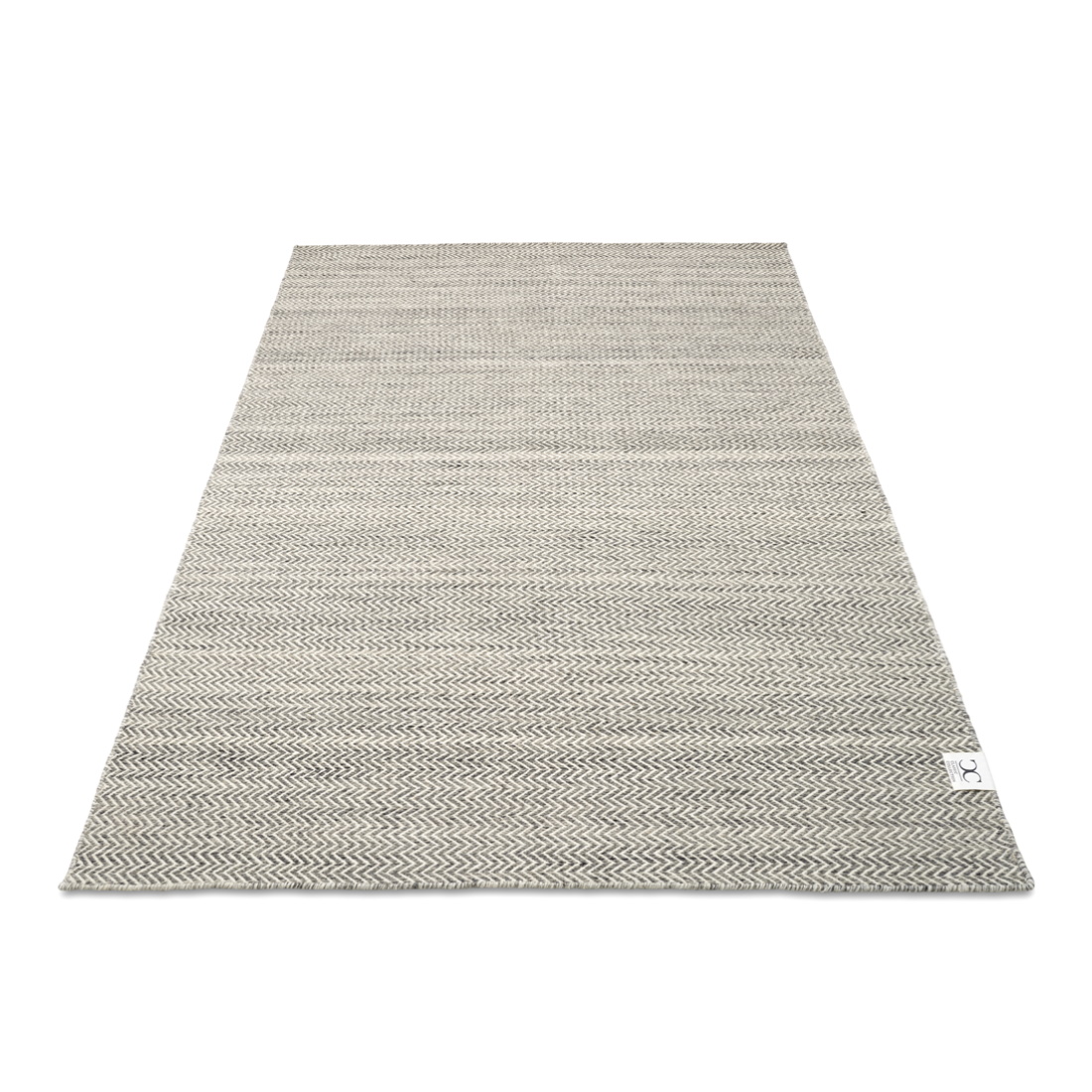 Ullmatta Herringbone gråvit 170x230, Classic Collection