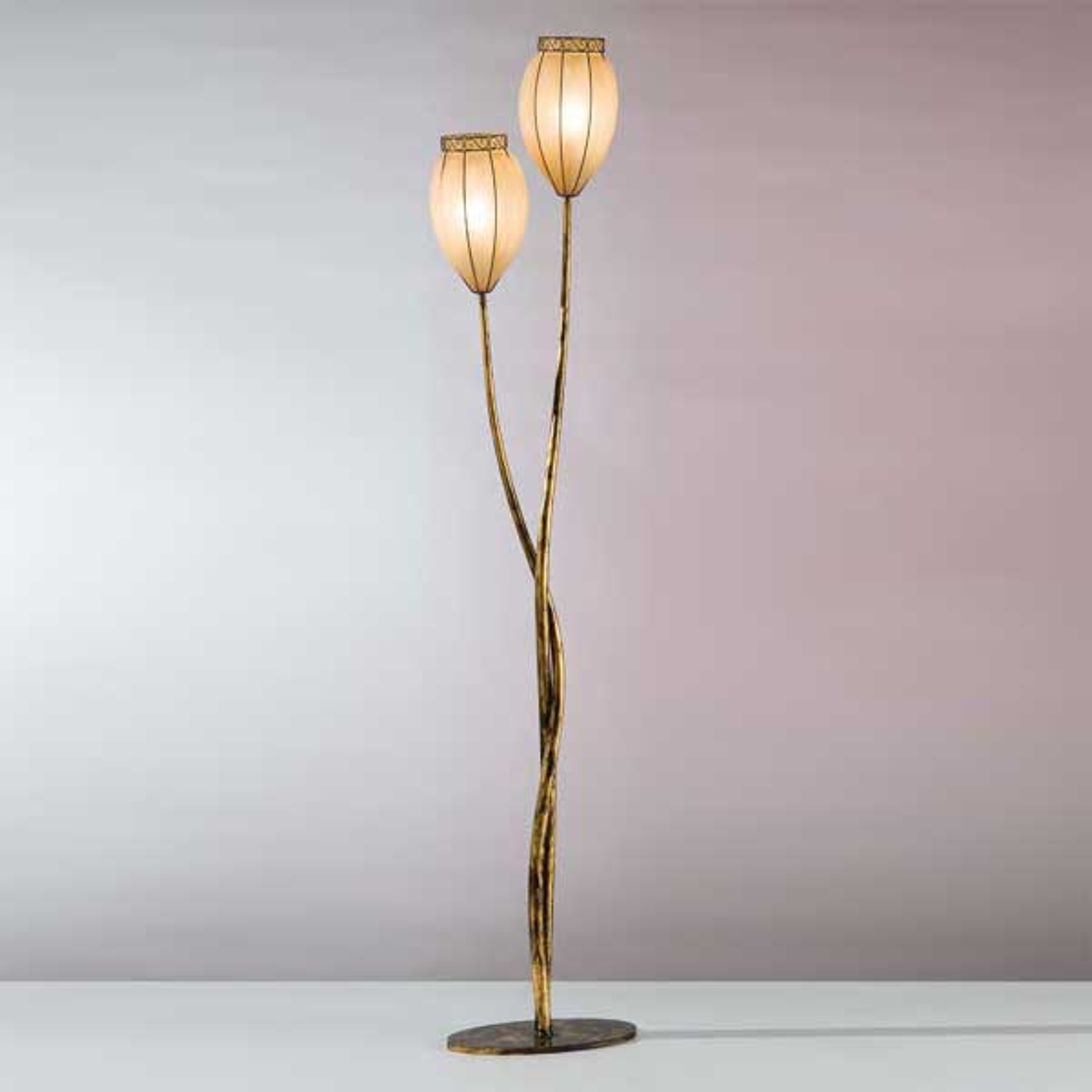 Golvlampa TULIPANO med scavoglas