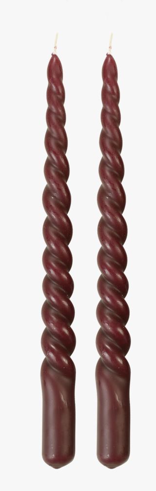 Twisted stakelys GLOSS kronljus mörkröd