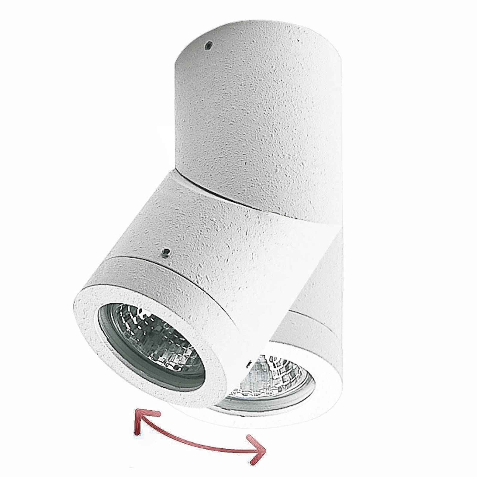 Soleo vridbar påbyggnads-downlight utomhus vit