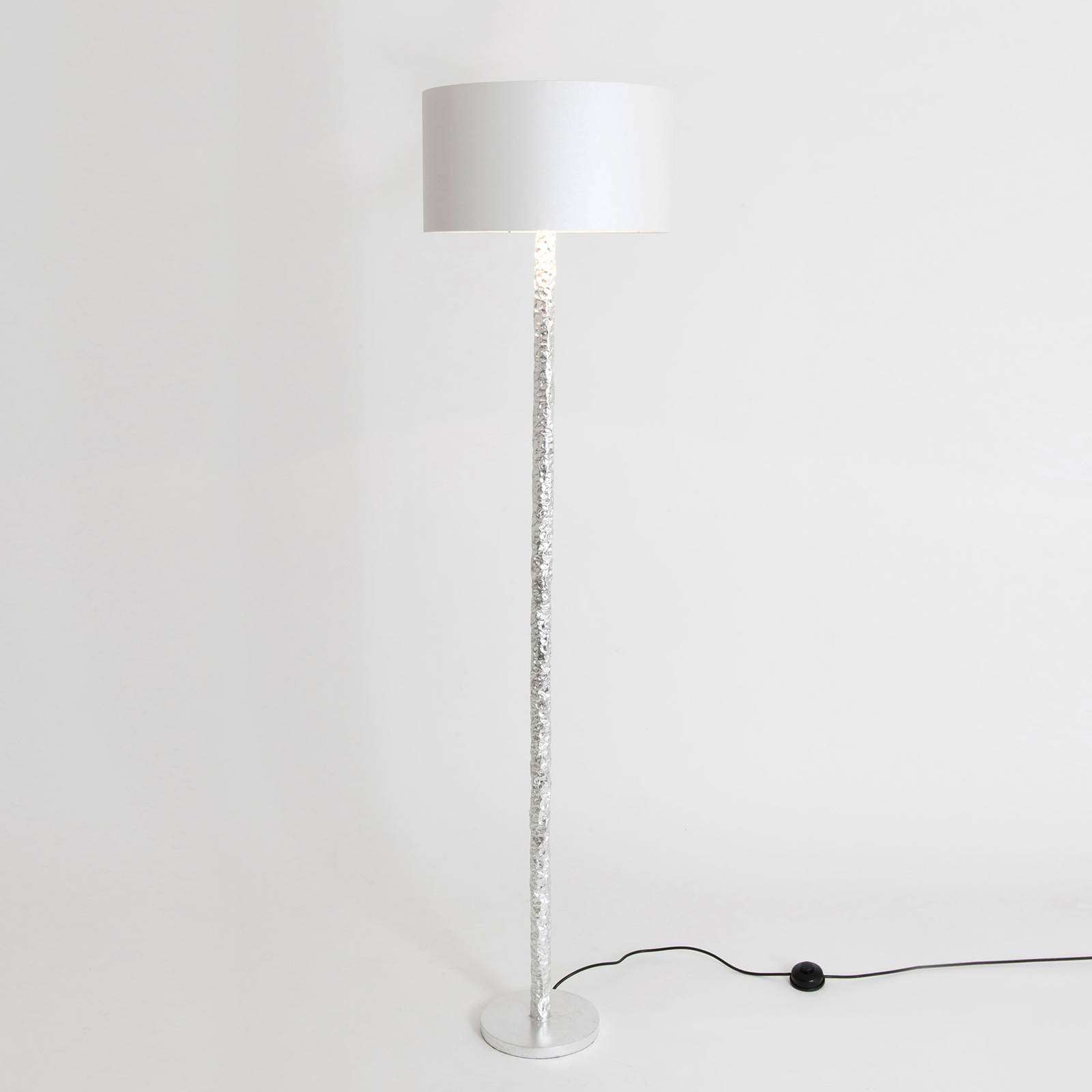 Golvlampa Cancelliere Rotonda siden vit/silver
