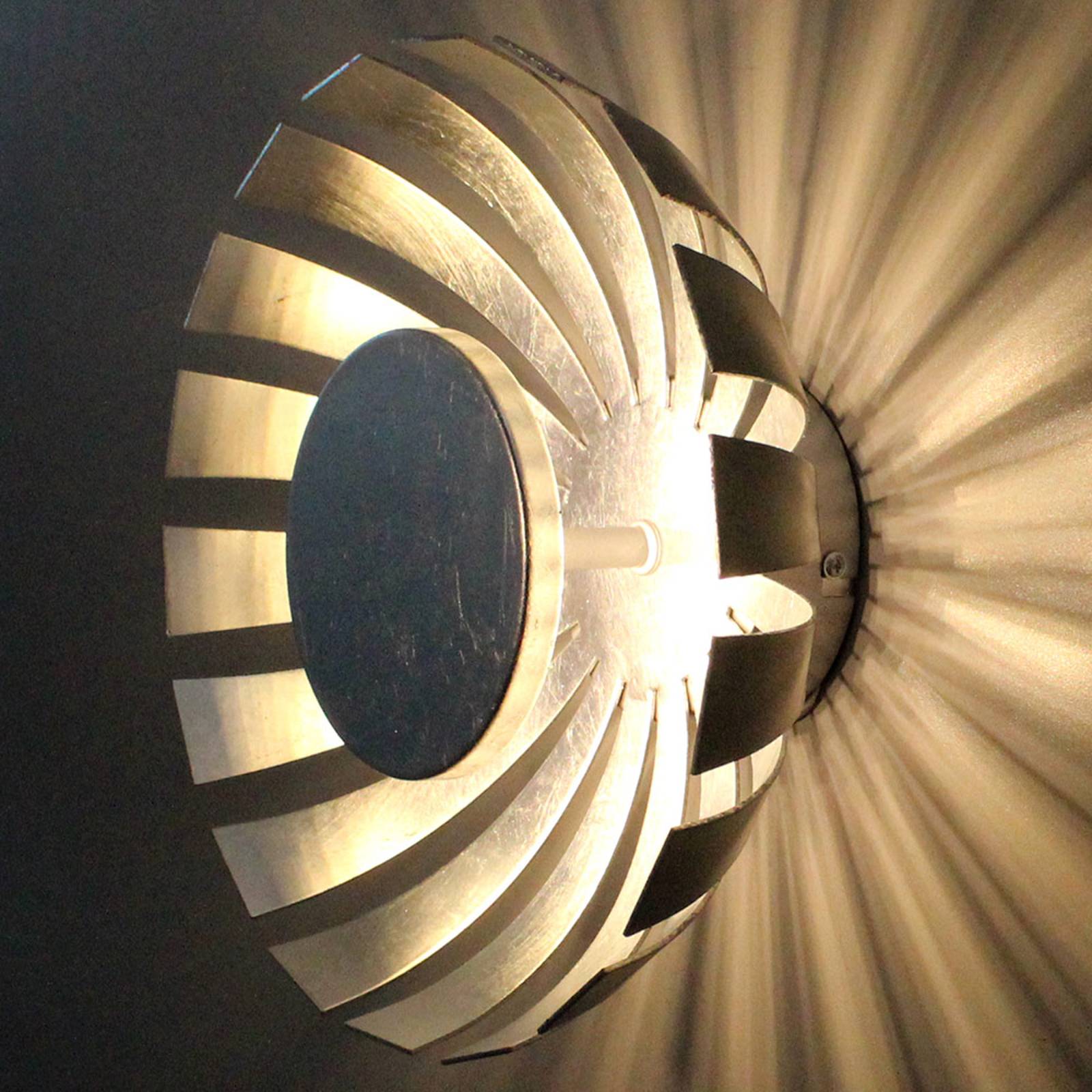 LED-vägglampa Flare Large, silver