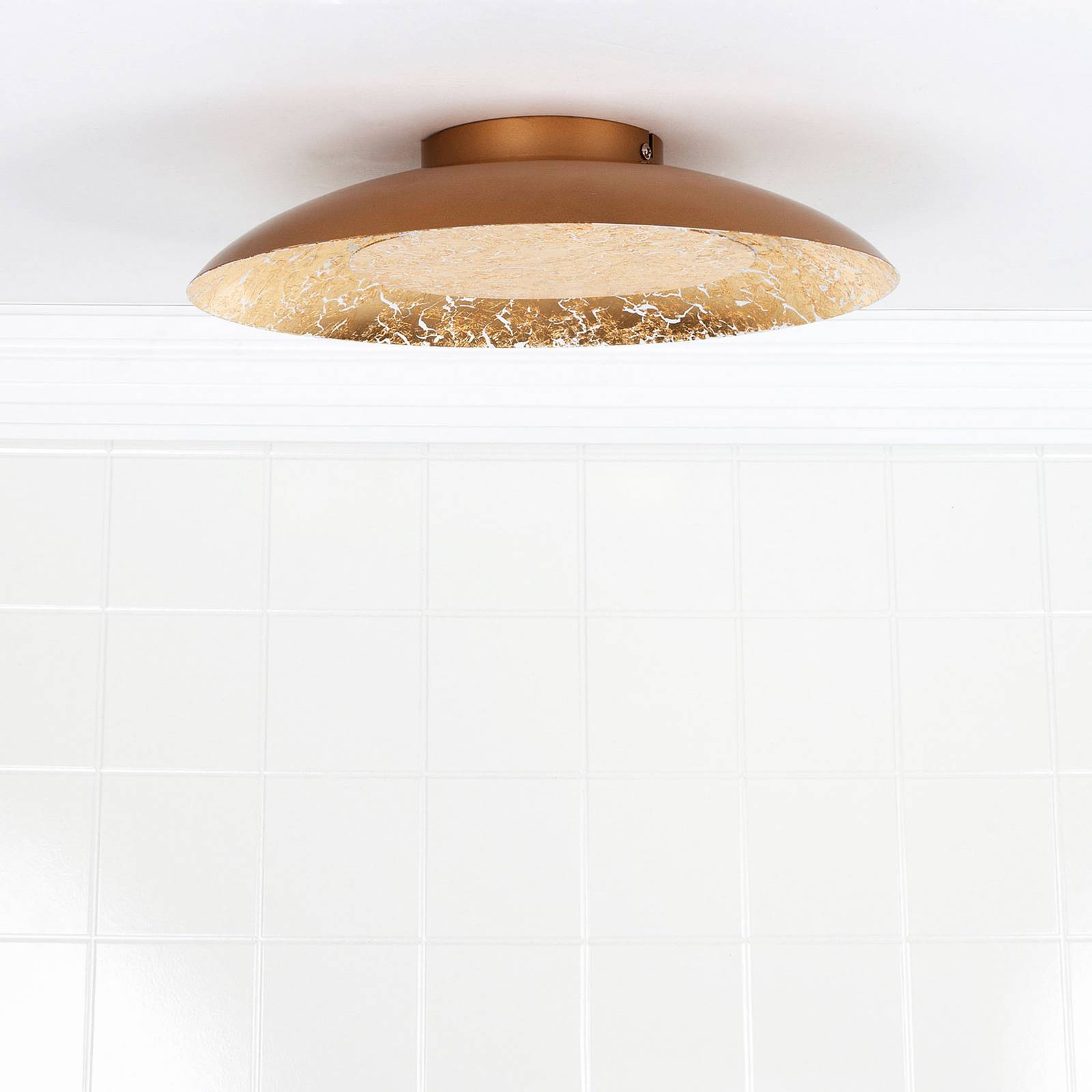 LED-taklampa Foskal mässing, Ø 34,5 cm