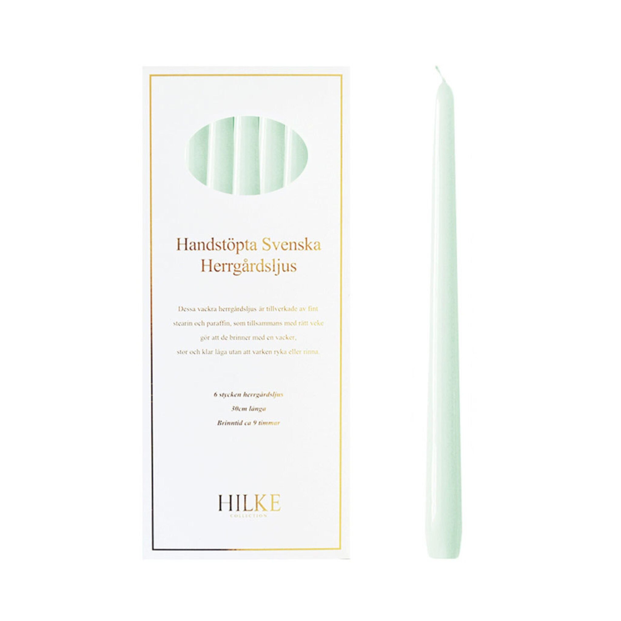 Svenska Herrgårdsljus 6-pack, eucalyptus, 30CM