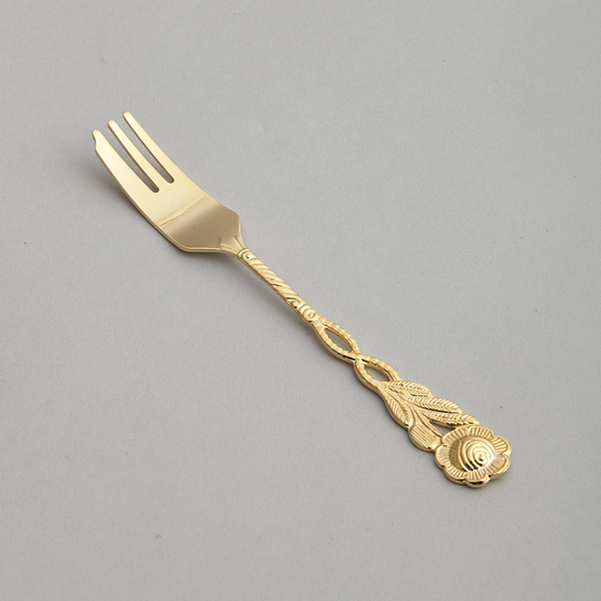 Vintage - SÅLD Tårtgafflar 14 cm 12 st Guld