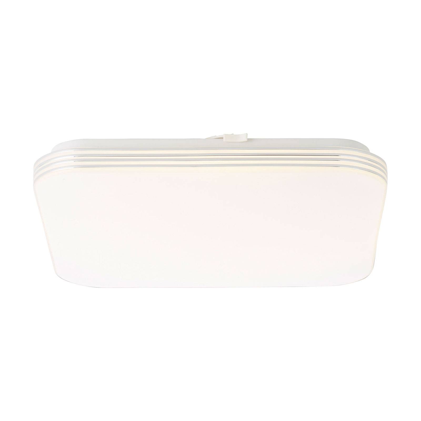 LED-taklampa Ariella vit/krom, 34 x 34 cm