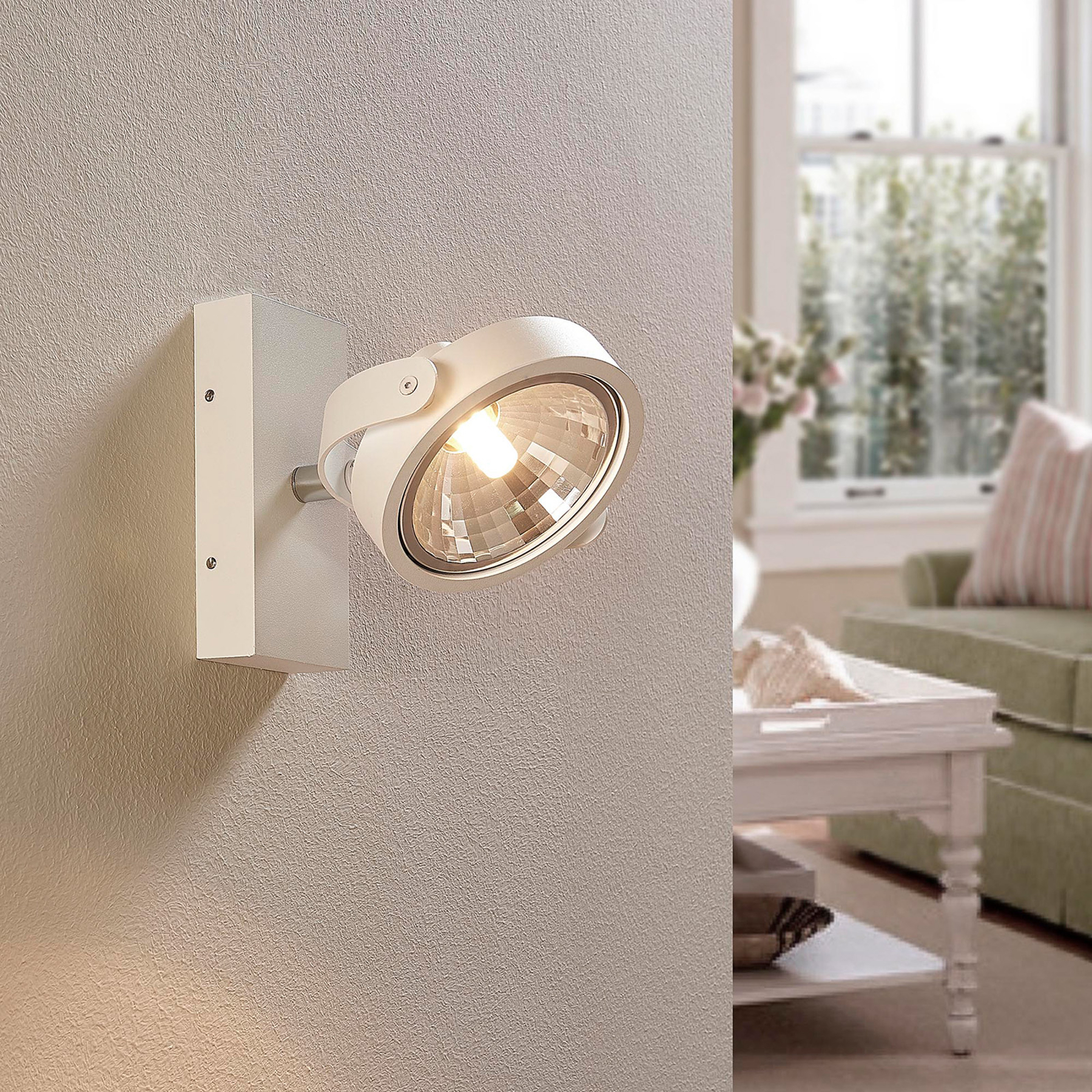ELC Mitella takspotlight, 1 lampa, vit