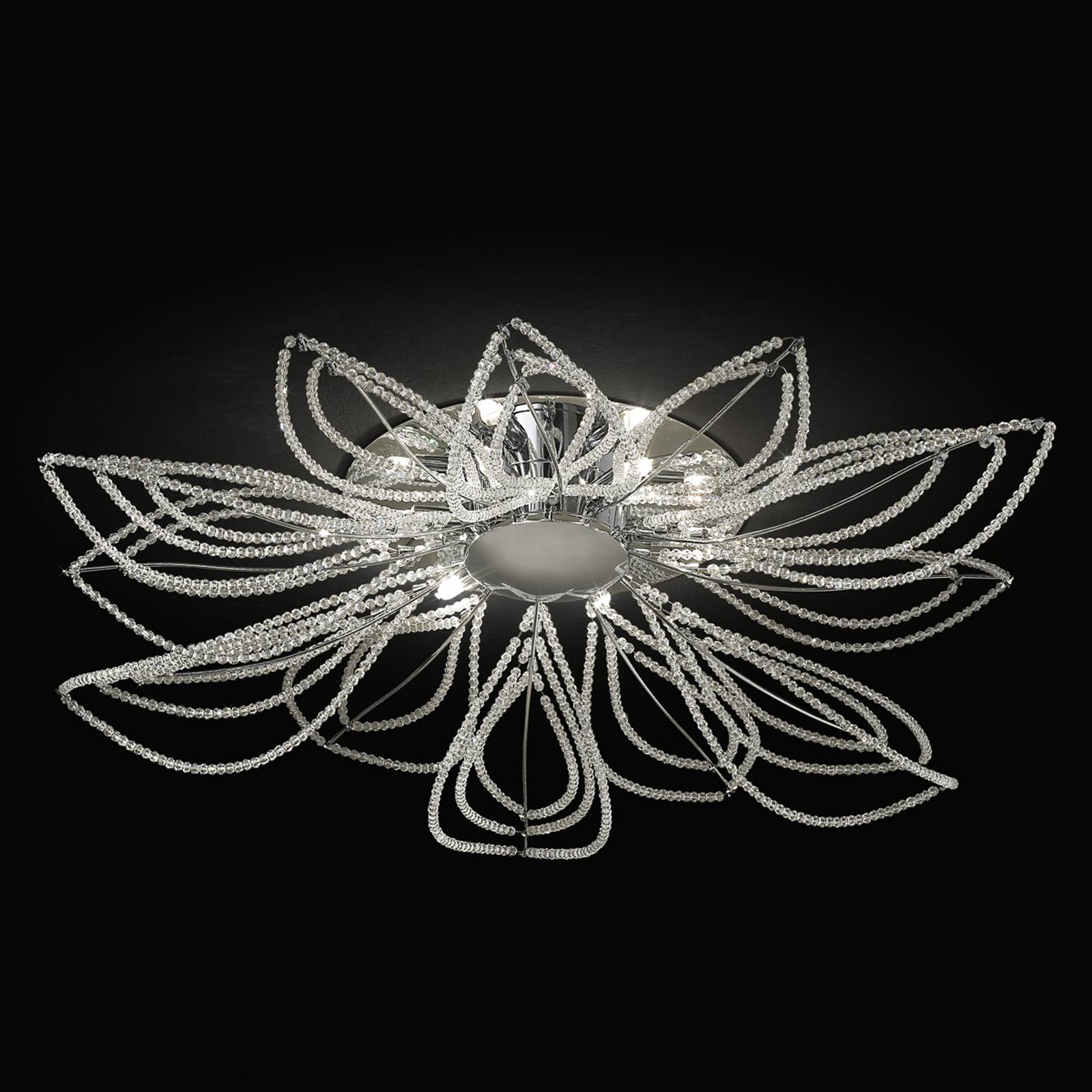 Taklampa Girasole i blomform, 85 cm