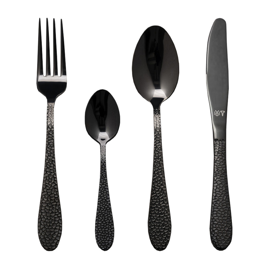 Vargen & Thor - Vargen & Thor Bestickset 16-delar Onyx Svart