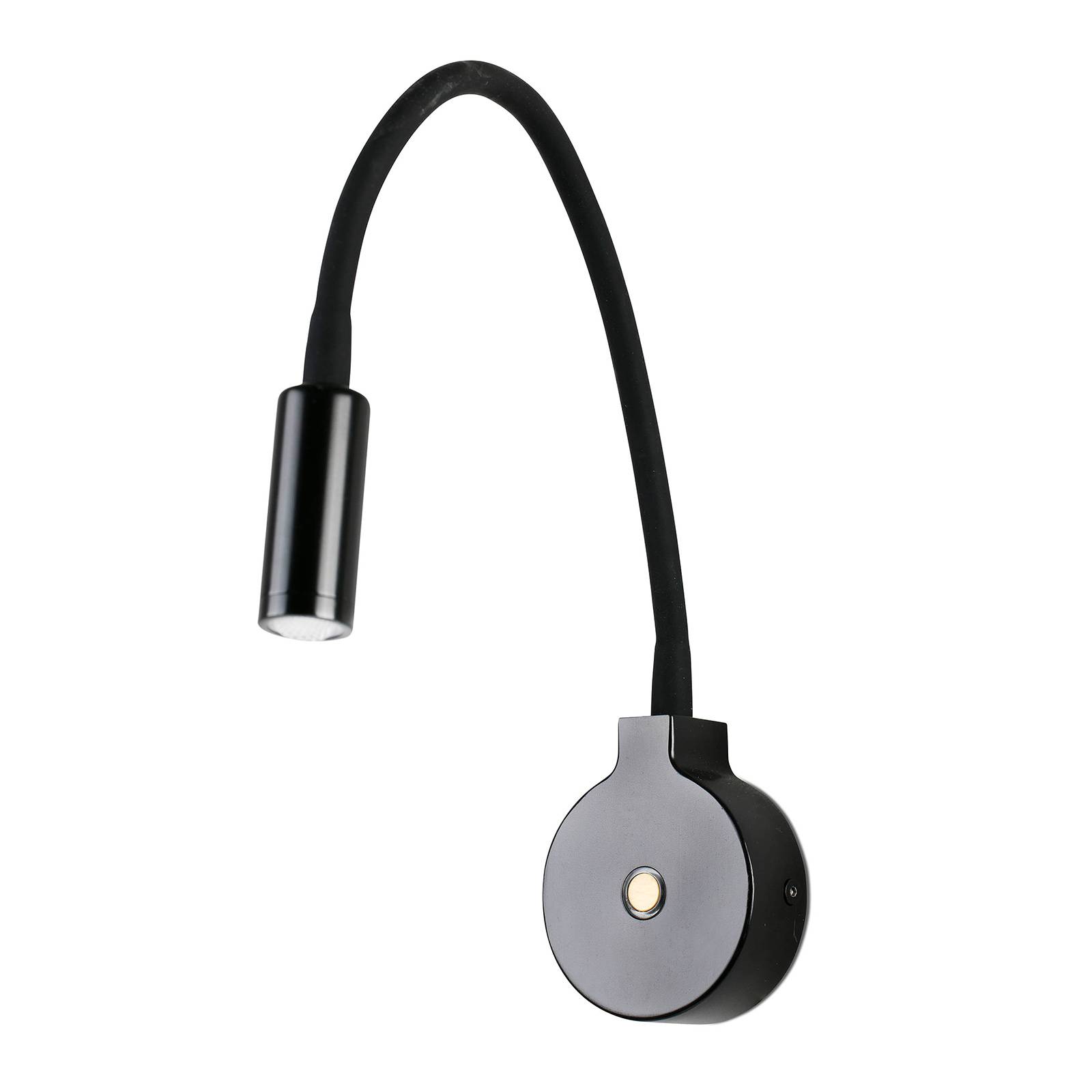 LED-vägglampa Pixie med flexarm, svart