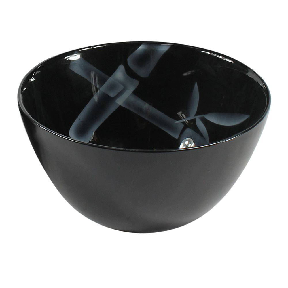 Nybro Crystal - Nybro Crystal Bambu Skål 9x17 cm Svart