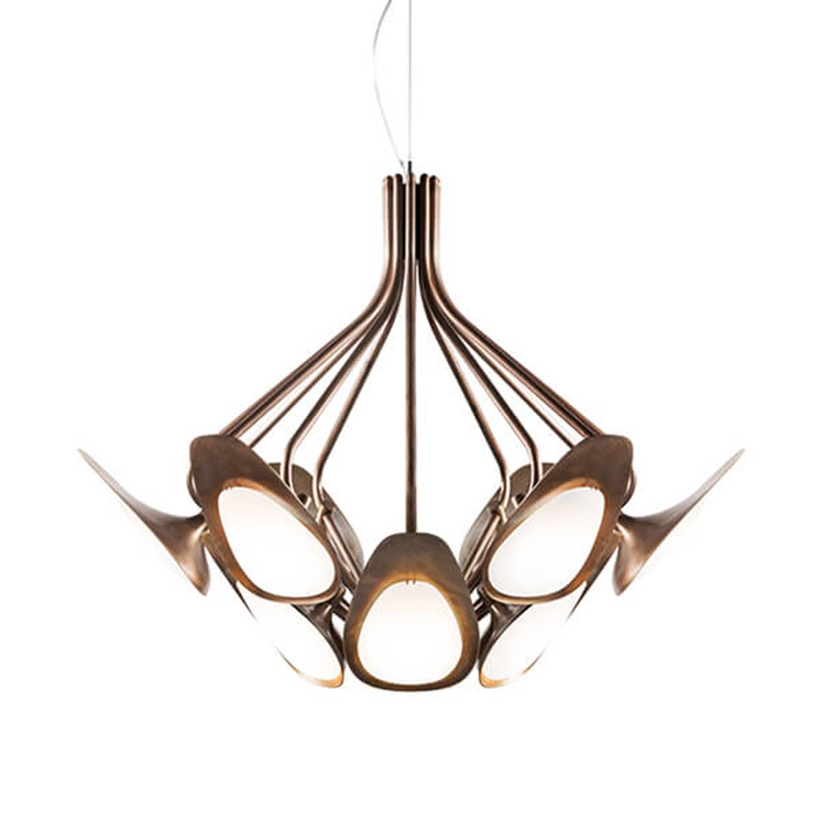 Bronsfärgad LED-taklampa Peacock