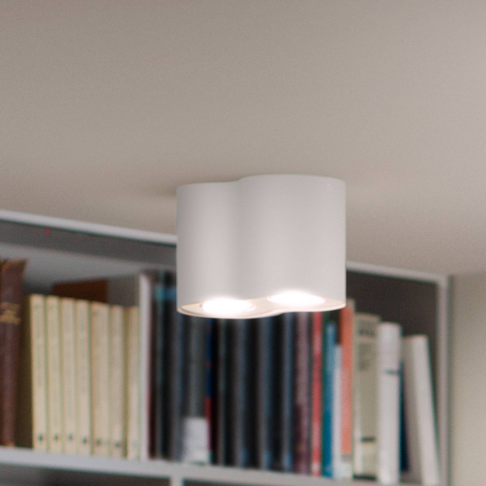 Philips Hue White Ambiance Pillar 2 lampor vit