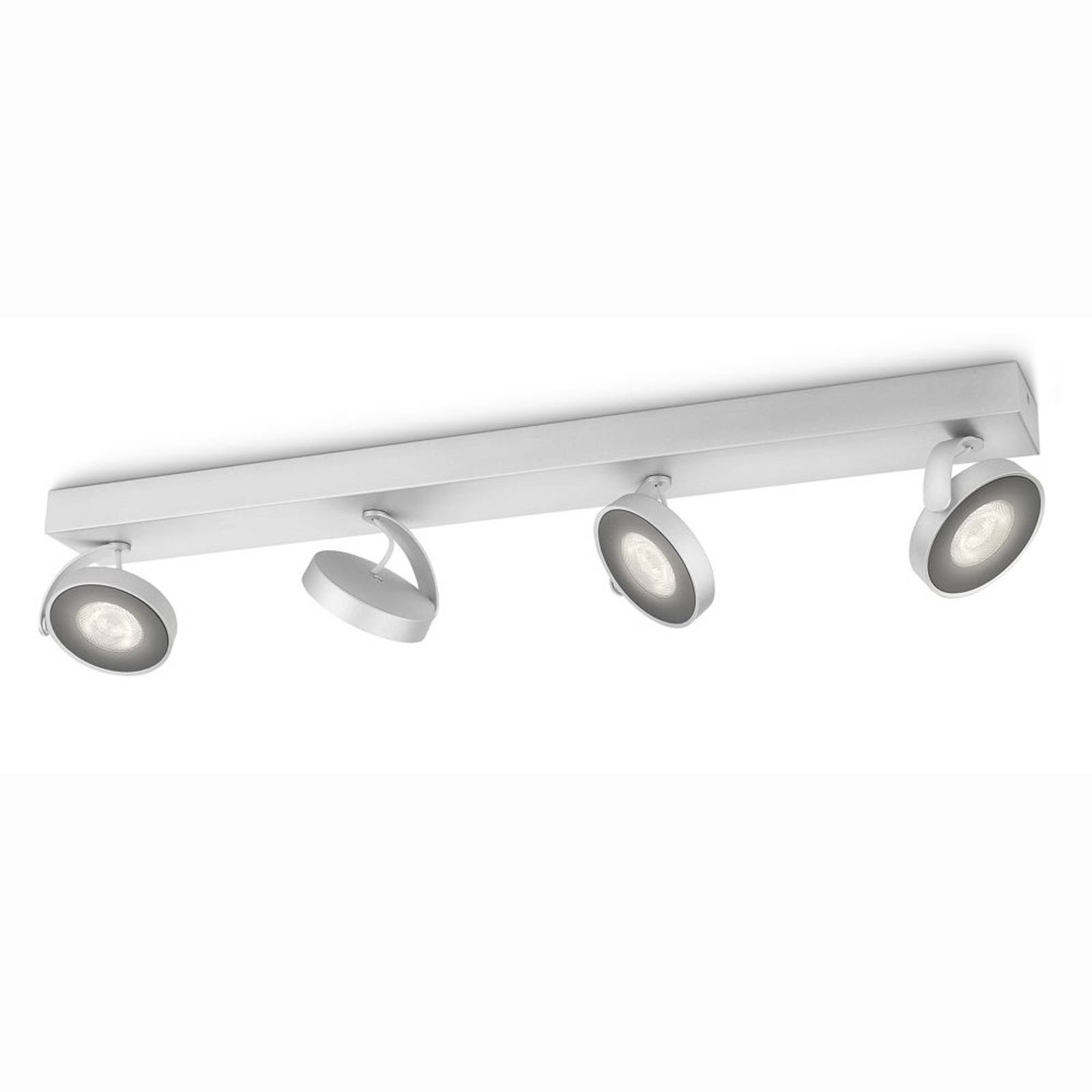Aluminiumfärgad LED-taklampa Clockwork