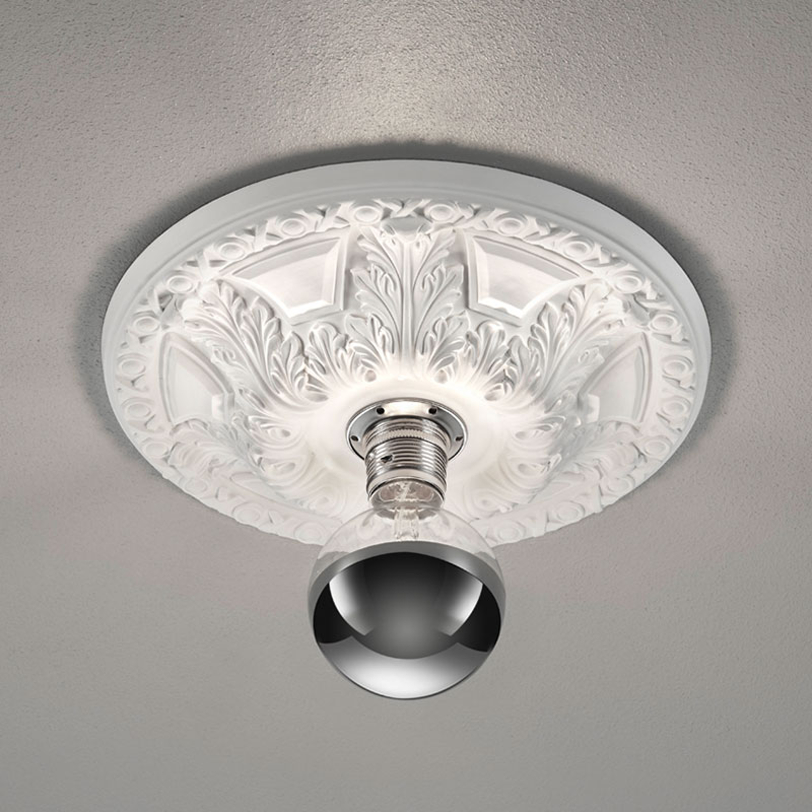 Taklampa Lilly, gips, stuckatur Ø 55,5 cm