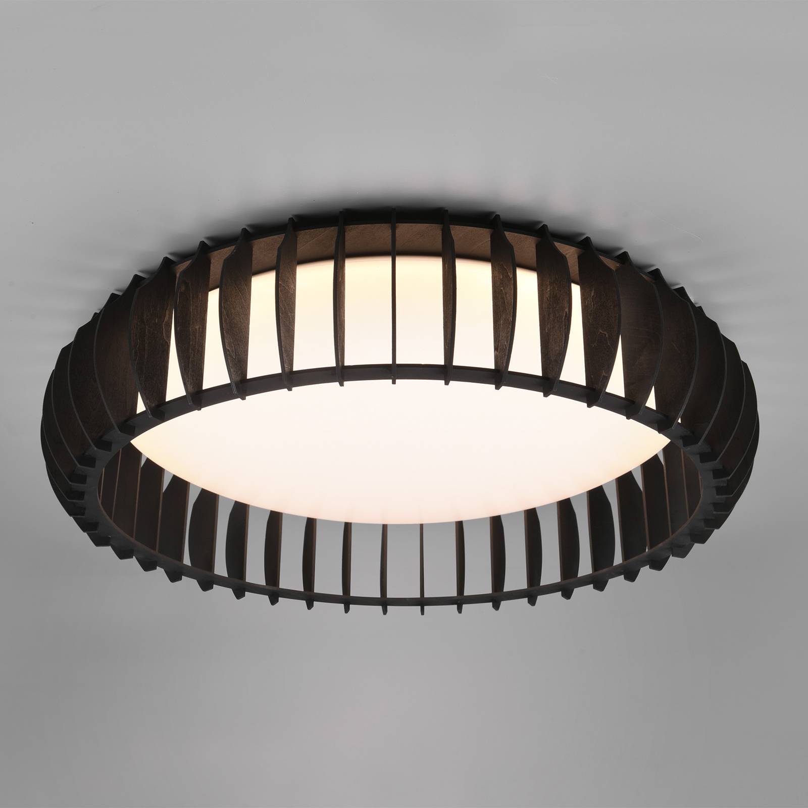 LED-taklampa Monte CCT, Ø 60 cm, svart