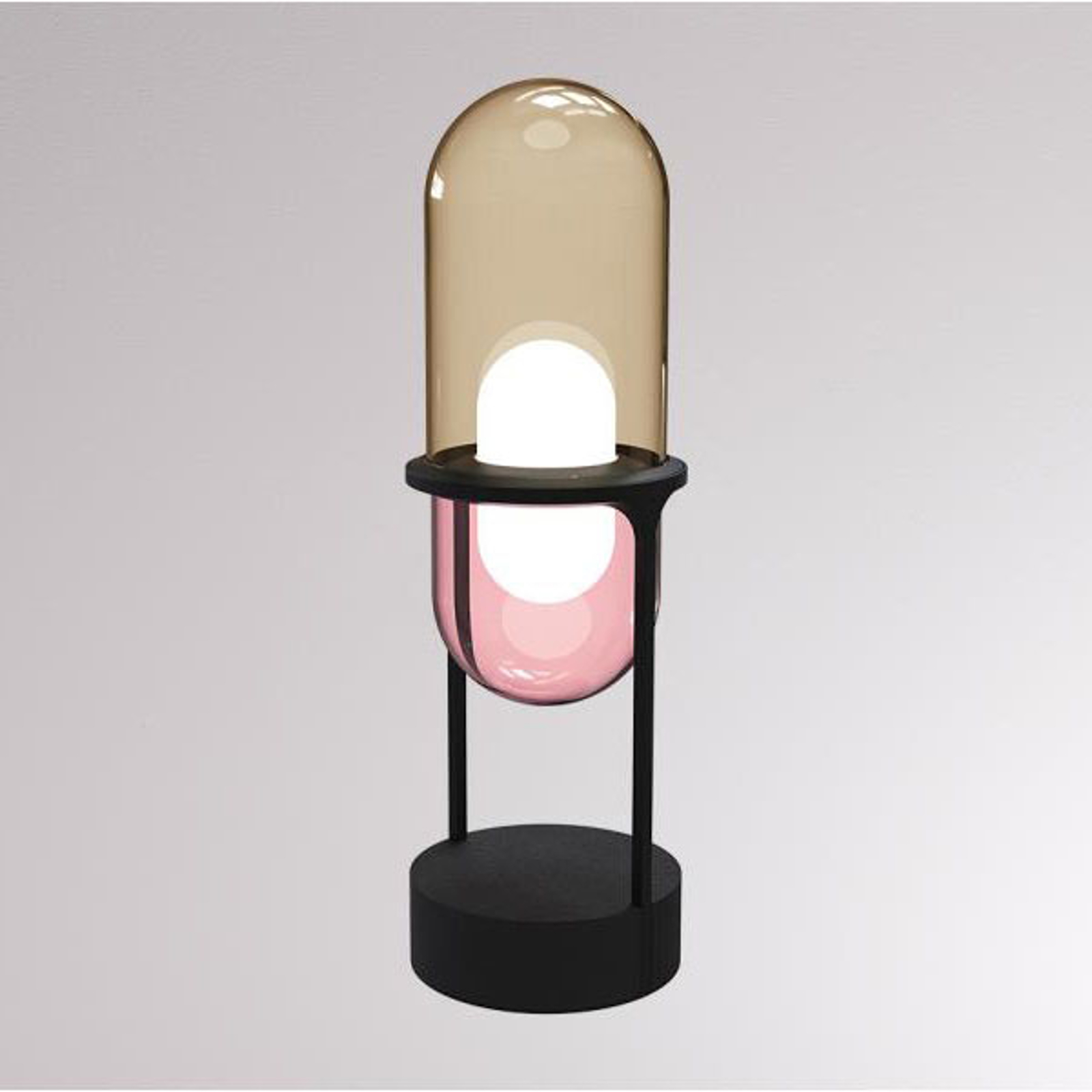 LOUM Pille LED-bordslampa champagne/rosa