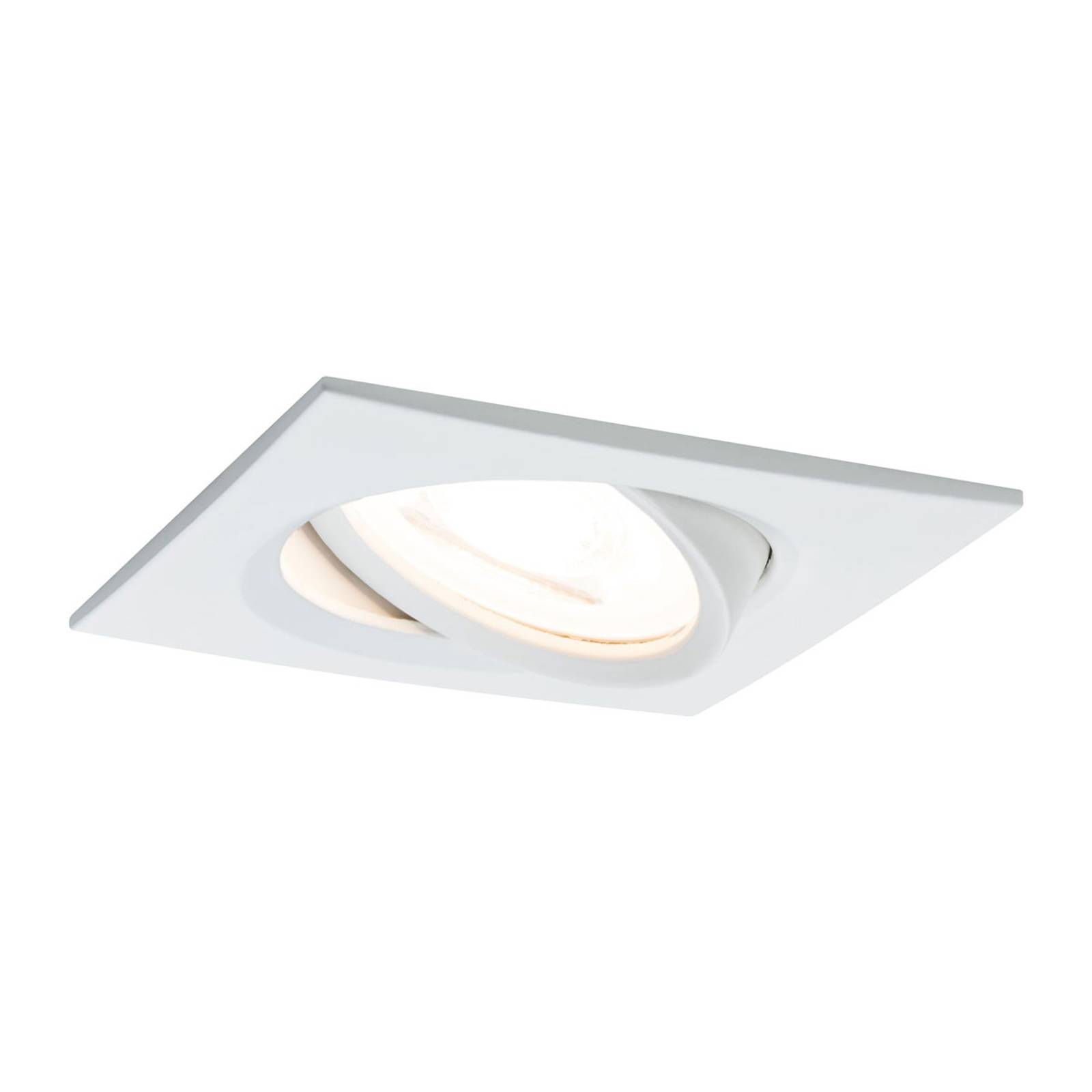 Paulmann LED-spot Nova Coin kantig, dimbar, vit