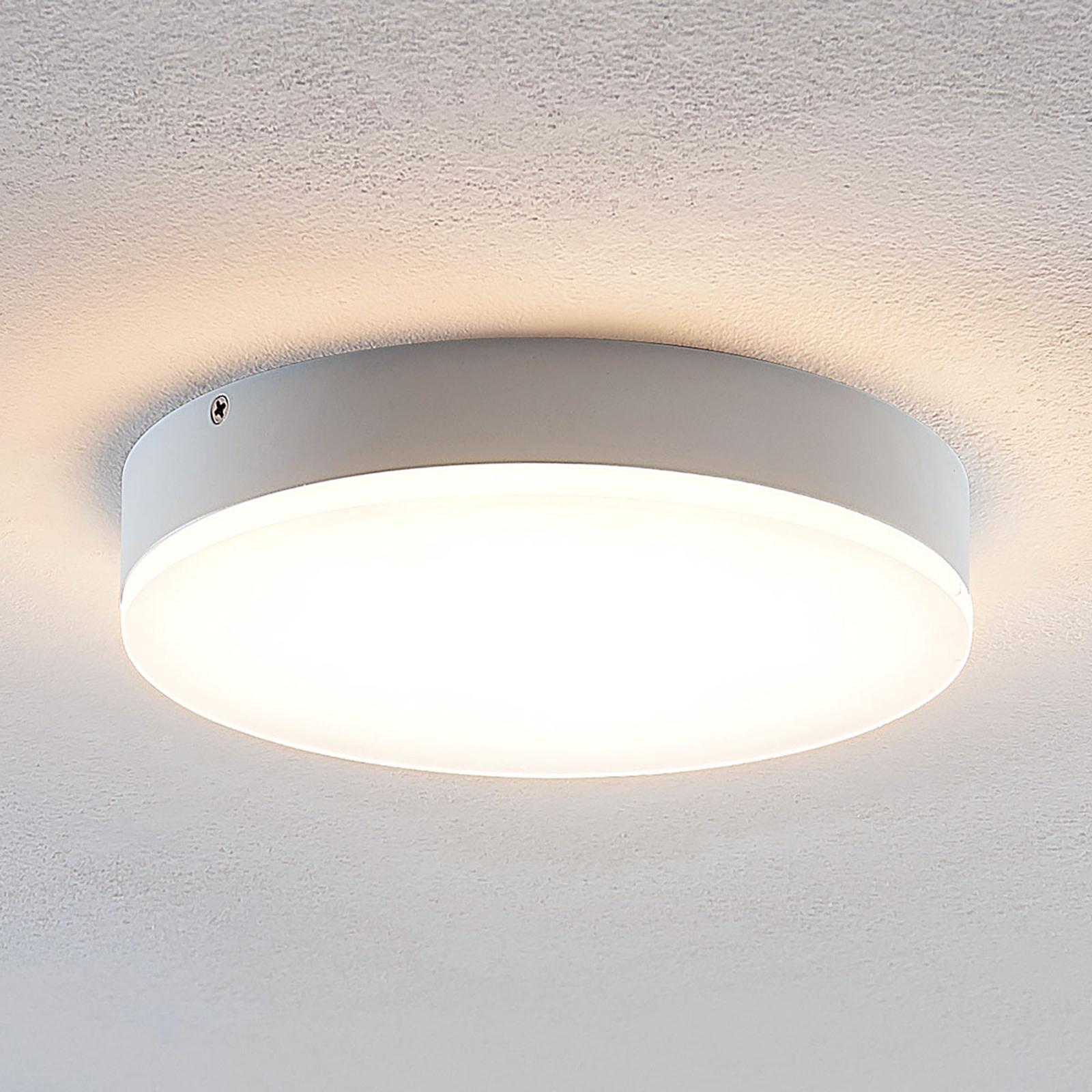 Lindby Leonta LED-taklampa, vit, Ø 20 cm