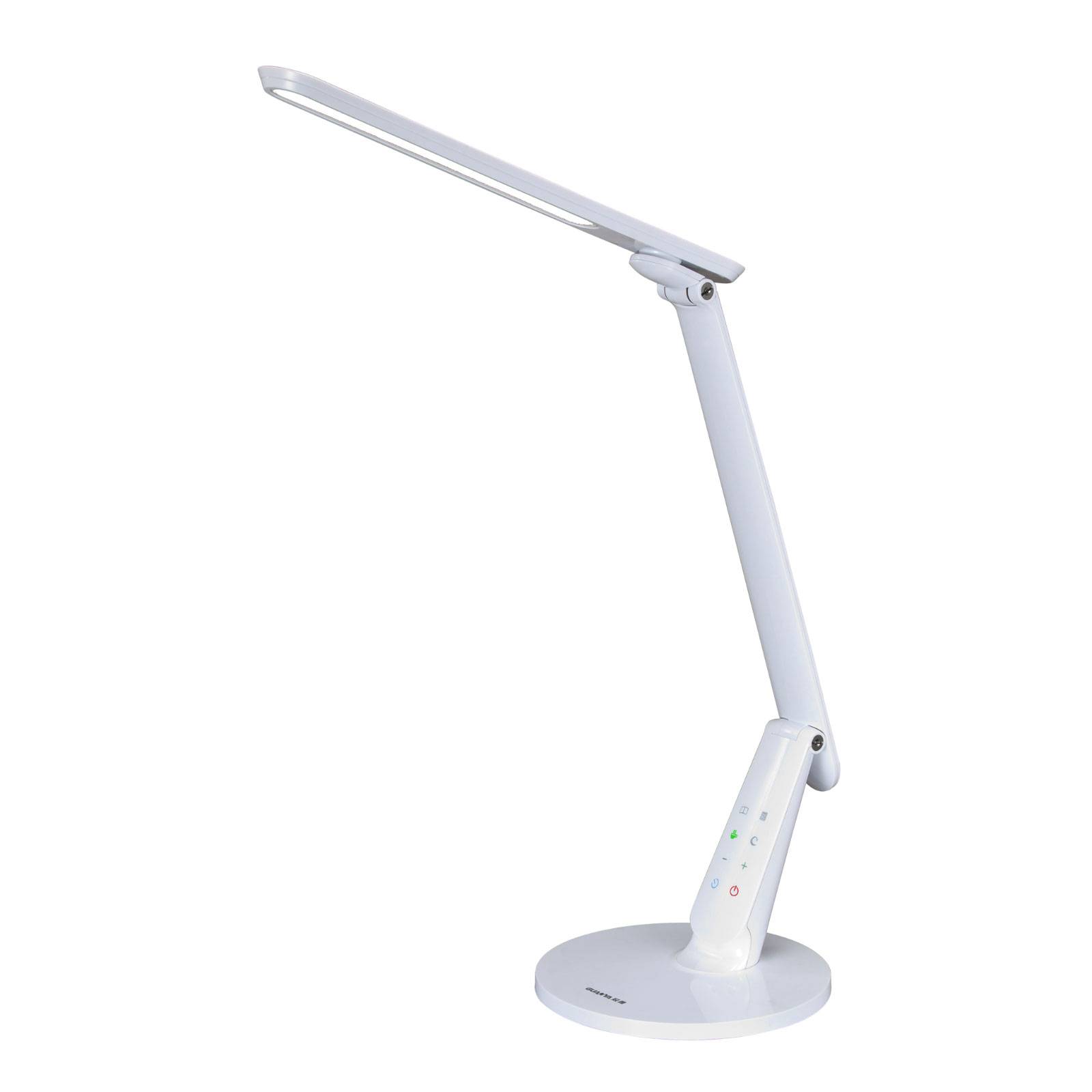 LED-skrivbordslampa Zig med kontrollpanel vit