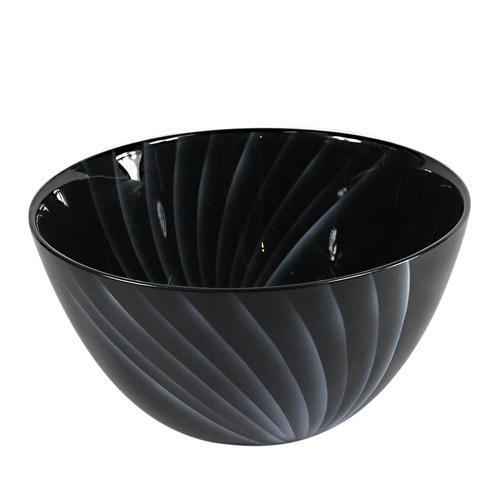 Nybro Crystal - Nybro Crystal Forza Skål 11,5x21 cm Svart